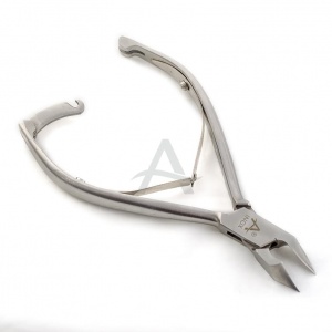 Dwarssnittang halve kop inox mat 14 cm dubbele veer (Dwarssnittang halve kop inox mat 14 cm dubbele veer)