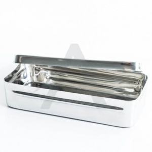 Instrumentendoos met deksel inox (Instrumentendoos met deksel inox - 18cm, 8cm)